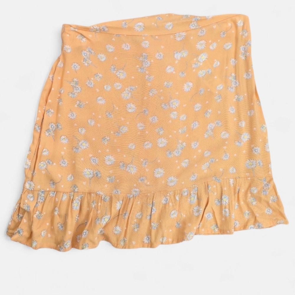 PacSun NWT Orange Floral Boho Cottagecore Mini Skirt